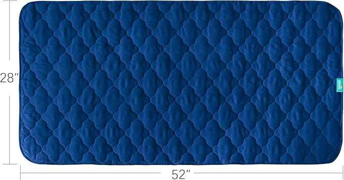 Waterproof Crib Mattress Protector Pad 28" x 52",Non-Slip & Absorbent Mattress Pad for Baby Standard Crib/Bed, Quilted Machine Washable Navy