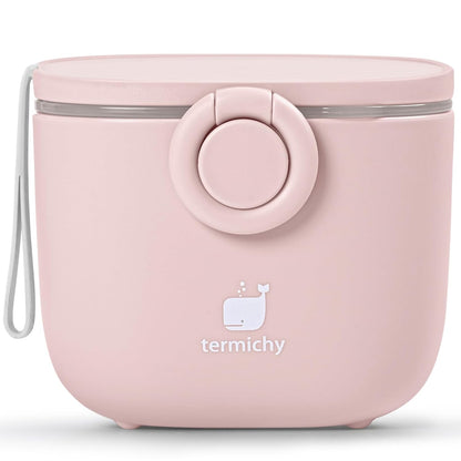 Termichy Baby Formula Dispenser, Portable Milk Powder Dispenser Container with Carry Handle and Scoop for Travel Outdoor Activities with Baby Infant, 8.8OZ, 0.55LB, 250g, 500ml (Pink)