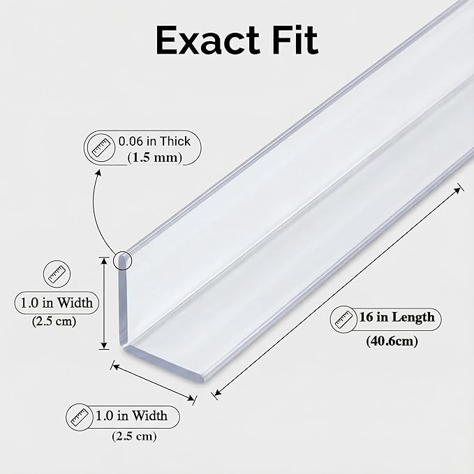 Clear Corner Protectors –Self-Adhesive Baby Proofing Safety Bumpers for Walls, Furniture, Cabinets & Desks – Freely Spliced to Meet Your Needs(36PCS, 2.5x40.6cm/1.0x16in)