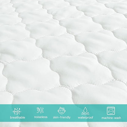 Pack and Play Mattress Protector Cover Waterproof, Pack and Play Mattress Pad Cover Quilted- 39" x 27" for Graco Playard | Mini & Portable Mattresses -Washable Ultra Soft Waterproof Sheets Fitted