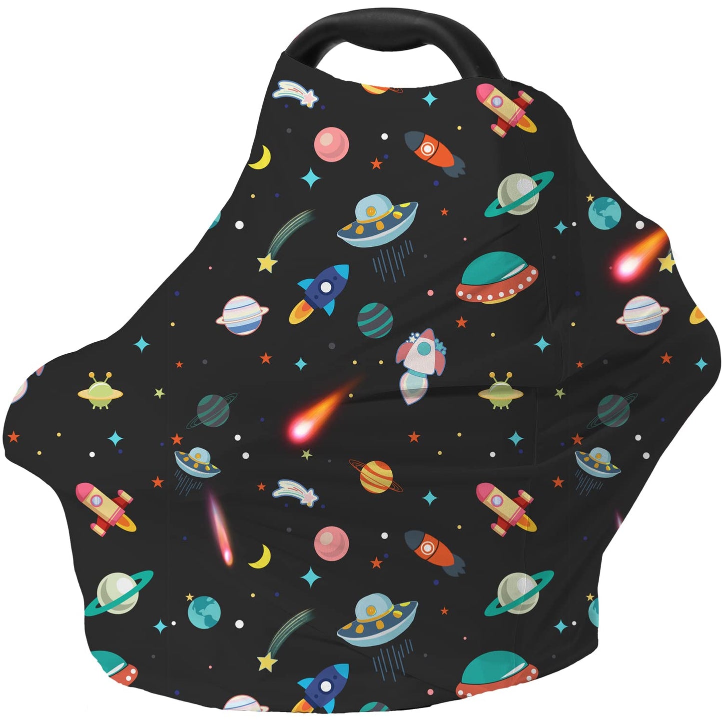 Car Seat Covers for Babies - Multi-use Carseat Canopy Cover Breastfeeding Covers, Stroller Canopy Cover (Navy Dinosaur)
