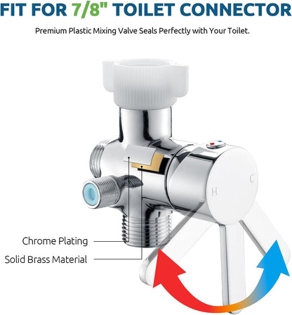 Handheld Bidet Sprayer for Toilet, Muslim Shower Water Jet Spray for Toilet, Bidet Faucet Cloth Diaper Sprayer for Baby Wash, Adjustable Water Pressure with Bidet Hose for Feminine Wash