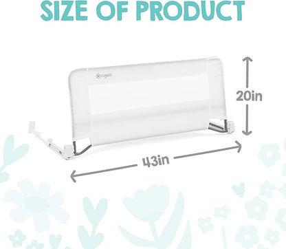 Regalo Safety Swing Down Bed Rail Guard for Toddlers, 43" Bed Safety Rail with Patented Gap Guard, Toddler Bed Rail Fits Twin, Full & Queen Beds, Guard Rail for Kids Bed, American Designed & Owned