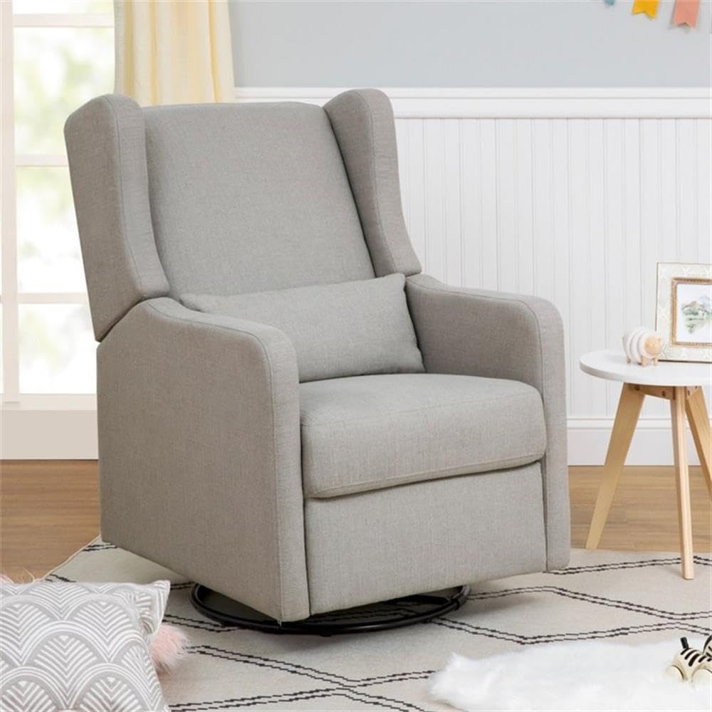 Davinci Carter's Arlo Recliner and Swivel Glider, Water Repellent & Stain Resistant, Greenguard Gold & CertiPUR-US Certified, Performance Forest Green Linen