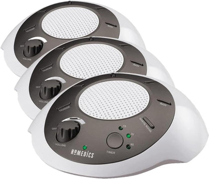 Homedics SoundSleep White Noise Sound Machine, Blue, Small Travel Sound Machine with 6 Relaxing Nature Sounds, Portable Sound Therapy for Home, Office, Nursery, Auto-Off Timer, by Homedics