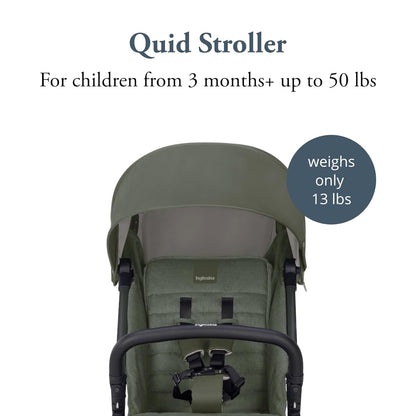 Inglesina Quid 2 Stroller - Midnight Blue - Ultra Compact Lightweight Travel Stroller, Babies and Toddlers, Airplane Overhead, Foldable, Reclining Seat, Collapsible Canopy, 3 Months - 50 lbs, BPA Free