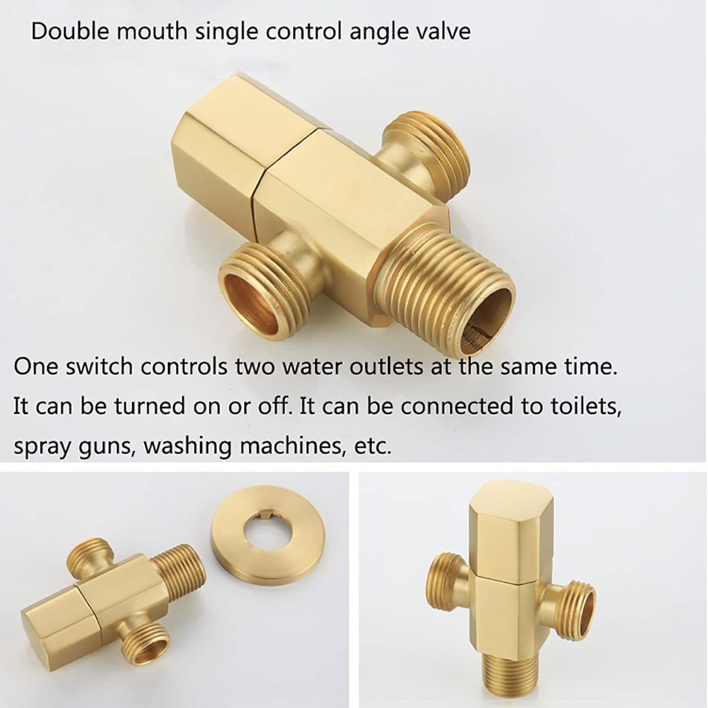 ICOBES Handheld Bidet Sprayer for Toilet, Brushed Gold Brass Bathroom Cloth Diaper Sprayer Set with Angle Valve, Wall Mounted Toilet Bidet Sprayer Kit for Feminine Hygiene, Bathing Pets