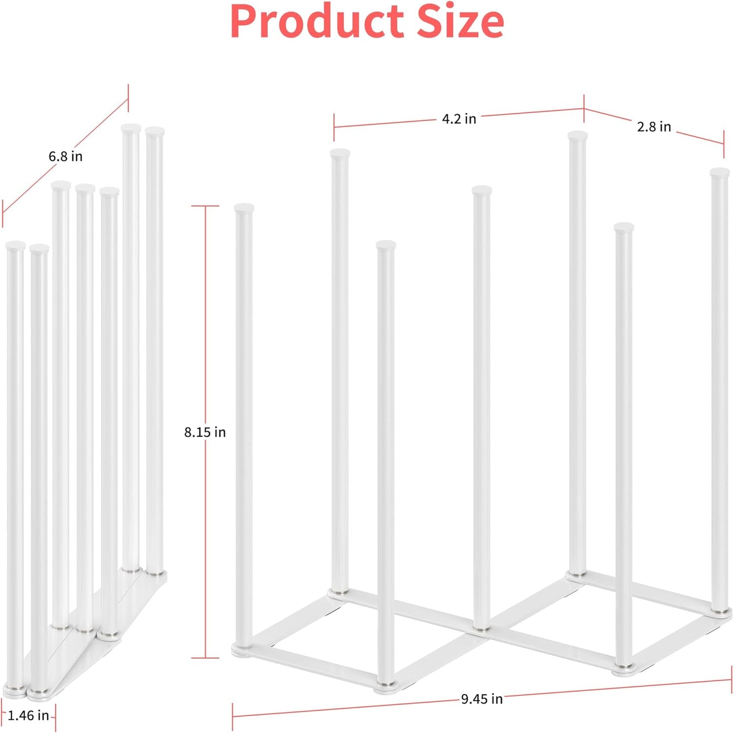 Collapsible Bottle Drying Rack, Baby Bottle Drying Rack, Foldable Cup Draining Holder, Retractable Reusable Silicone Bag Dryer with Non-Slip Bottom - Stainless Steel (Black)