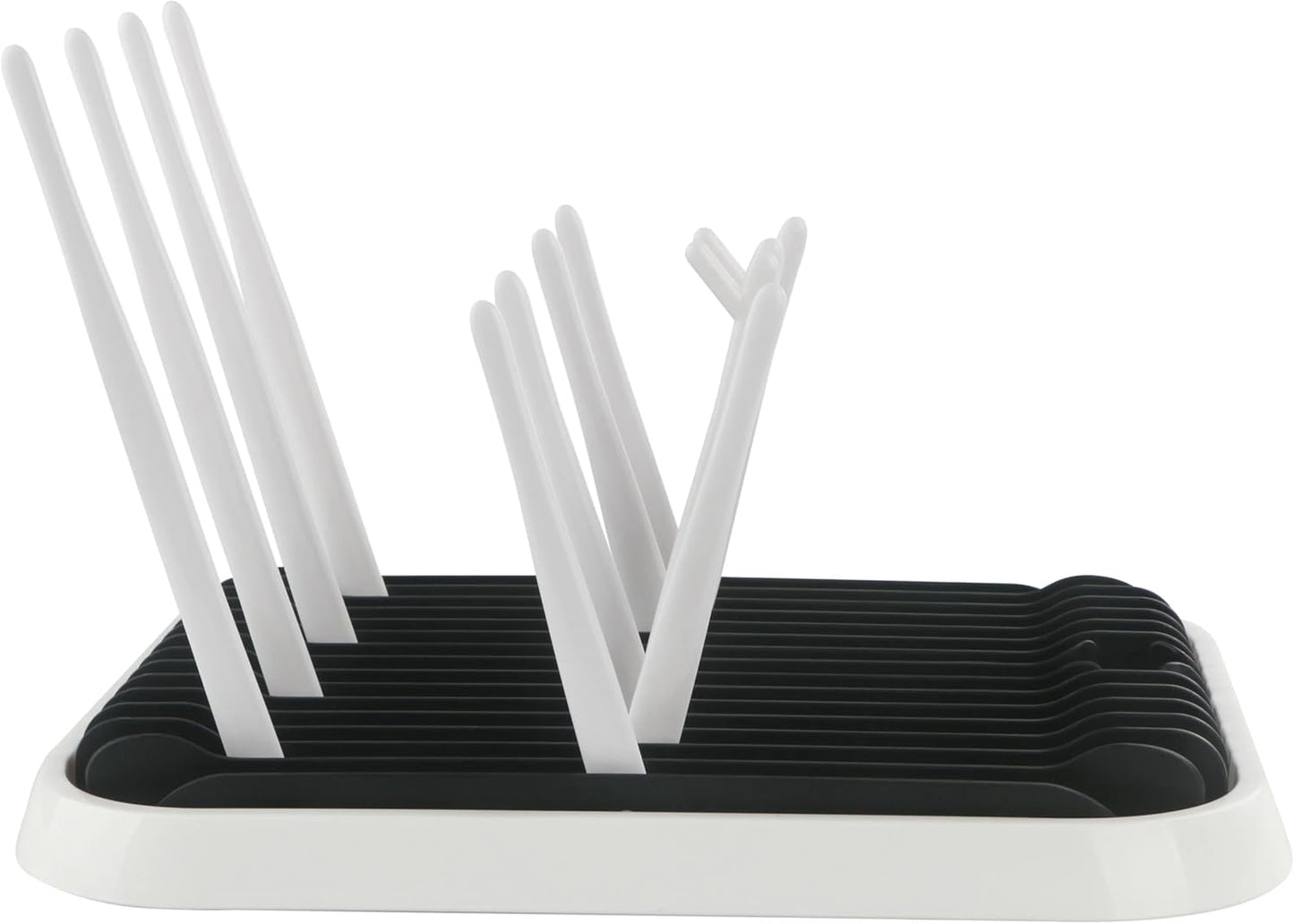 Baby Bottles Drying Rack, Folding Drainer for Feeding Bottles Accessories Dryer Holder(Black)