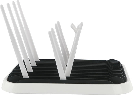 Baby Bottles Drying Rack, Folding Drainer for Feeding Bottles Accessories Dryer Holder(Black)