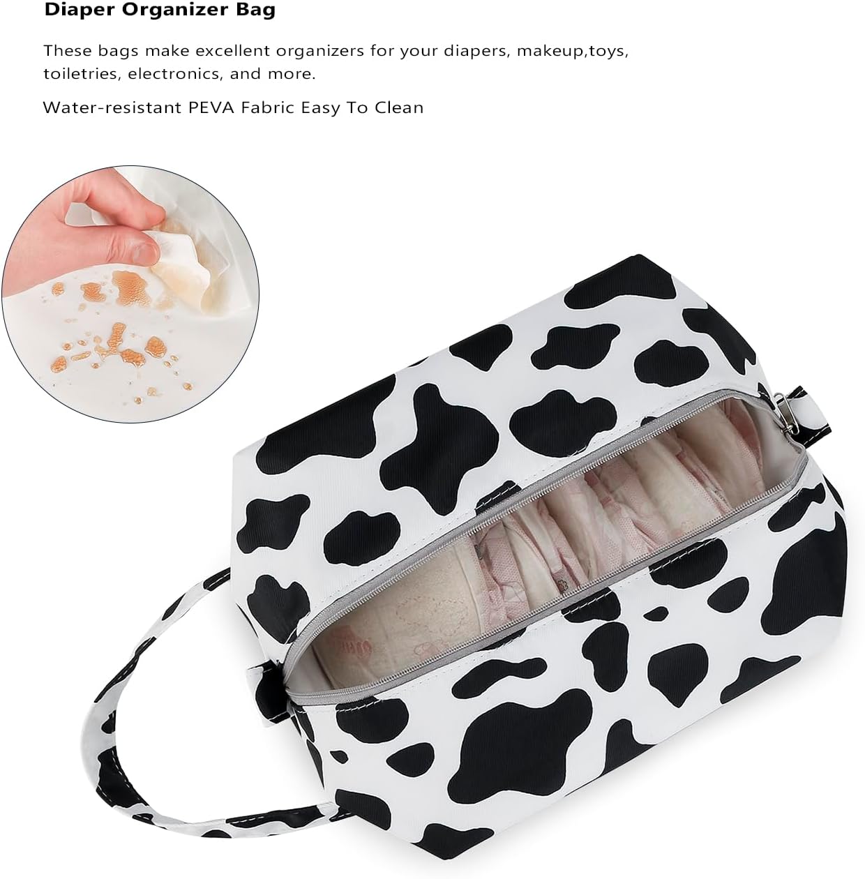 MOMIGO Wet Dry Bags for Baby Cloth Diapers - Waterproof Pod Hanging Diaper Bag Reusable, Washable for Baby Stroller, Diaper Bag, Breast Pump Parts, Travel Bag