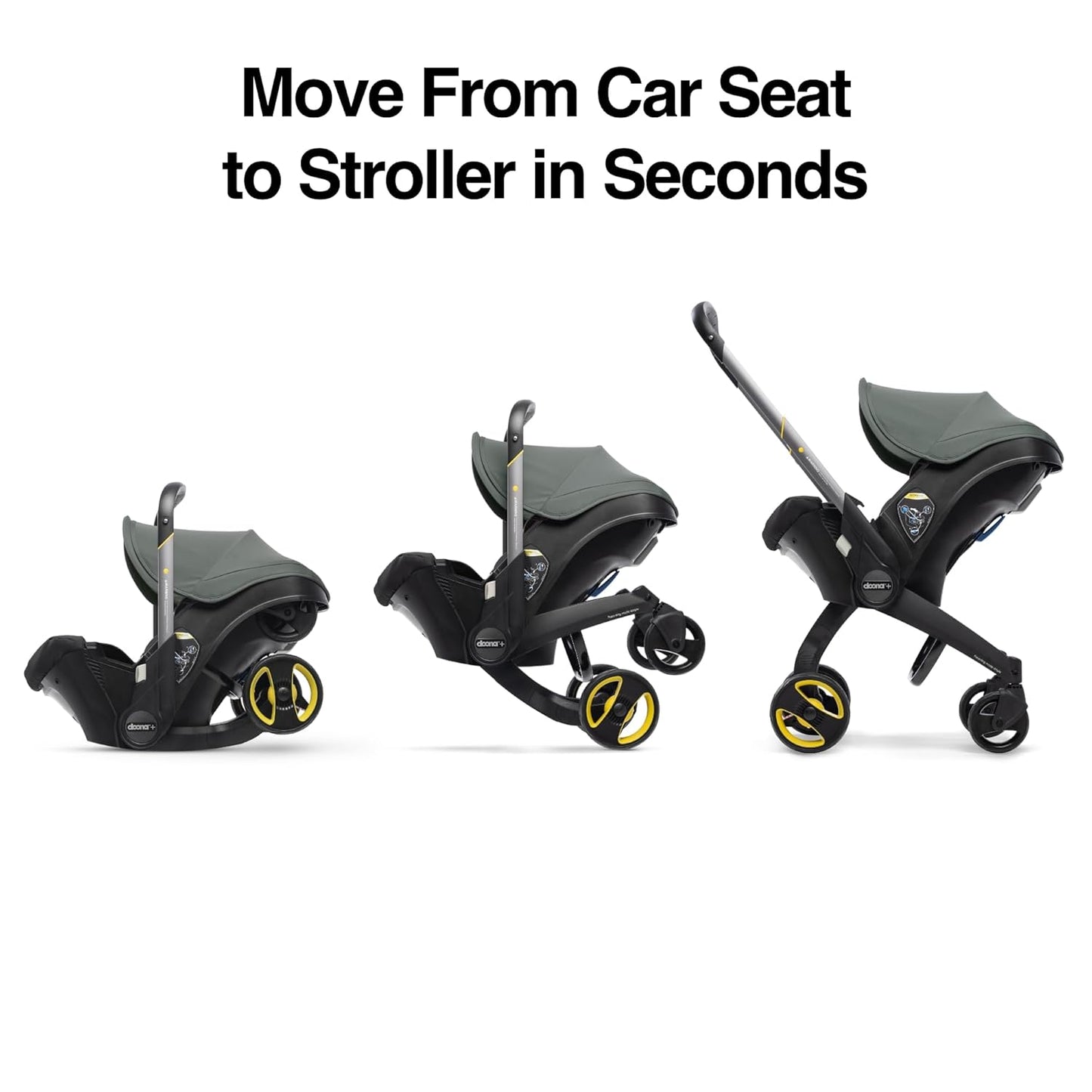 Doona Car Seat & Stroller, Nitro Black - All-in-One Travel System