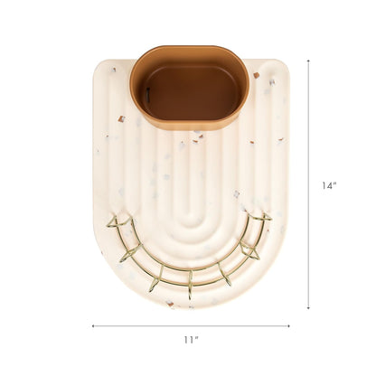 Boon ARC Modular Baby Bottle Drying Rack — Includes Silicone Drying Mat, Accessory Cup, and 7-Prong Wire Bottle Rack — Baby Essentials