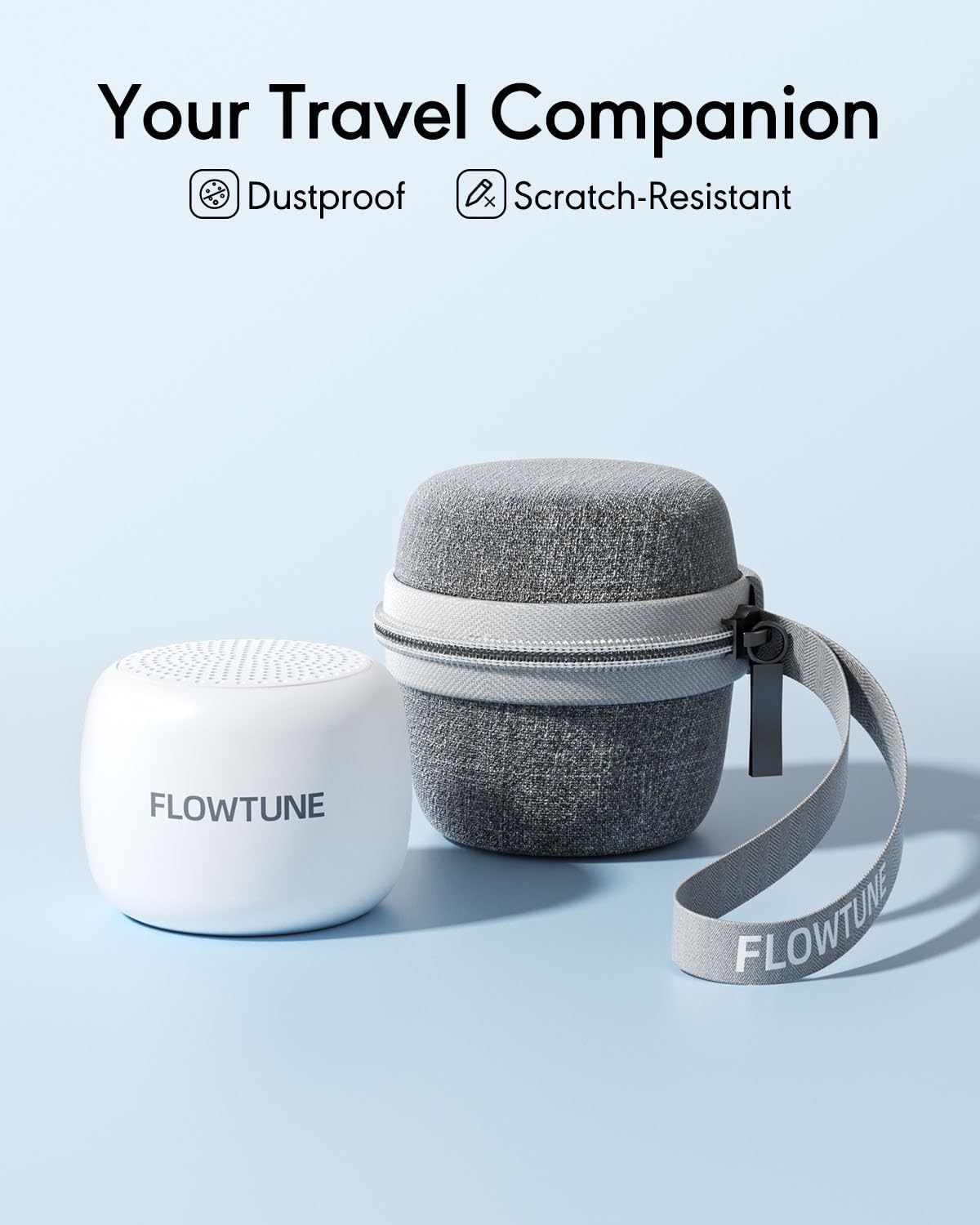 Sound Machine Flowtune White Noise Machine for Baby Adults, Mini Portable Sound Machine for Travel, 6H Timer, 18 Soothing Sleep Sounds Gift (Wood Grain)