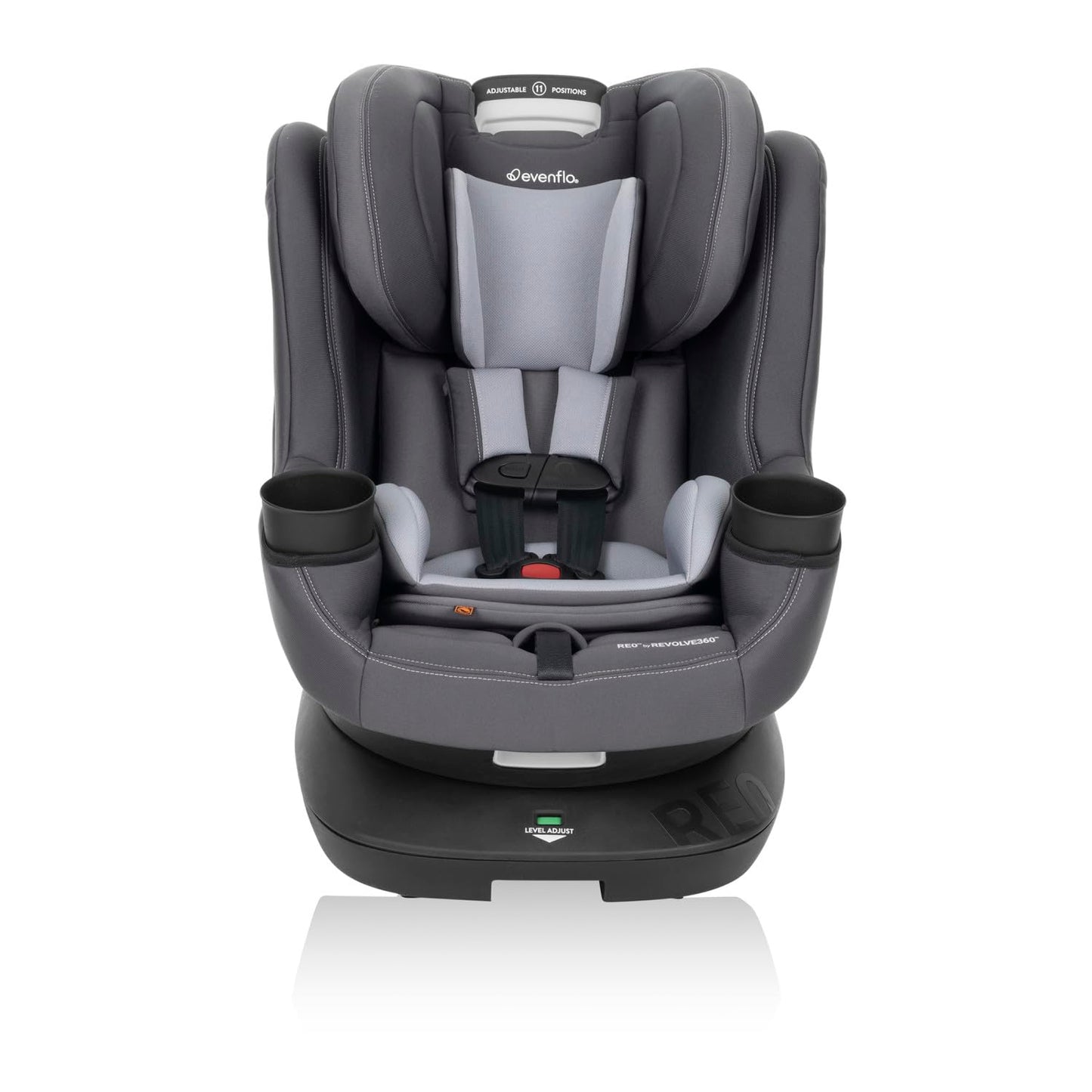 Evenflo REO by Revolve360 Rotating Convertible Car Seat with Quick Clean Cover, Infant to Toddler, Forward and Rear Facing, Compact Design, One-time Install (Chelsea)