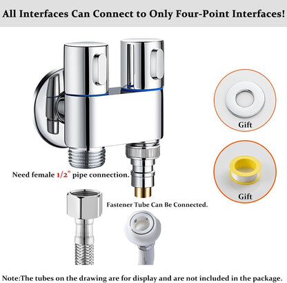 Handheld Bidet Sprayer for Toilet, Handheld Sprayer Kit, Baby Cloth Diaper Sprayer Set for Feminine Wash- Easy to Install - Stainless Steel (Silver)