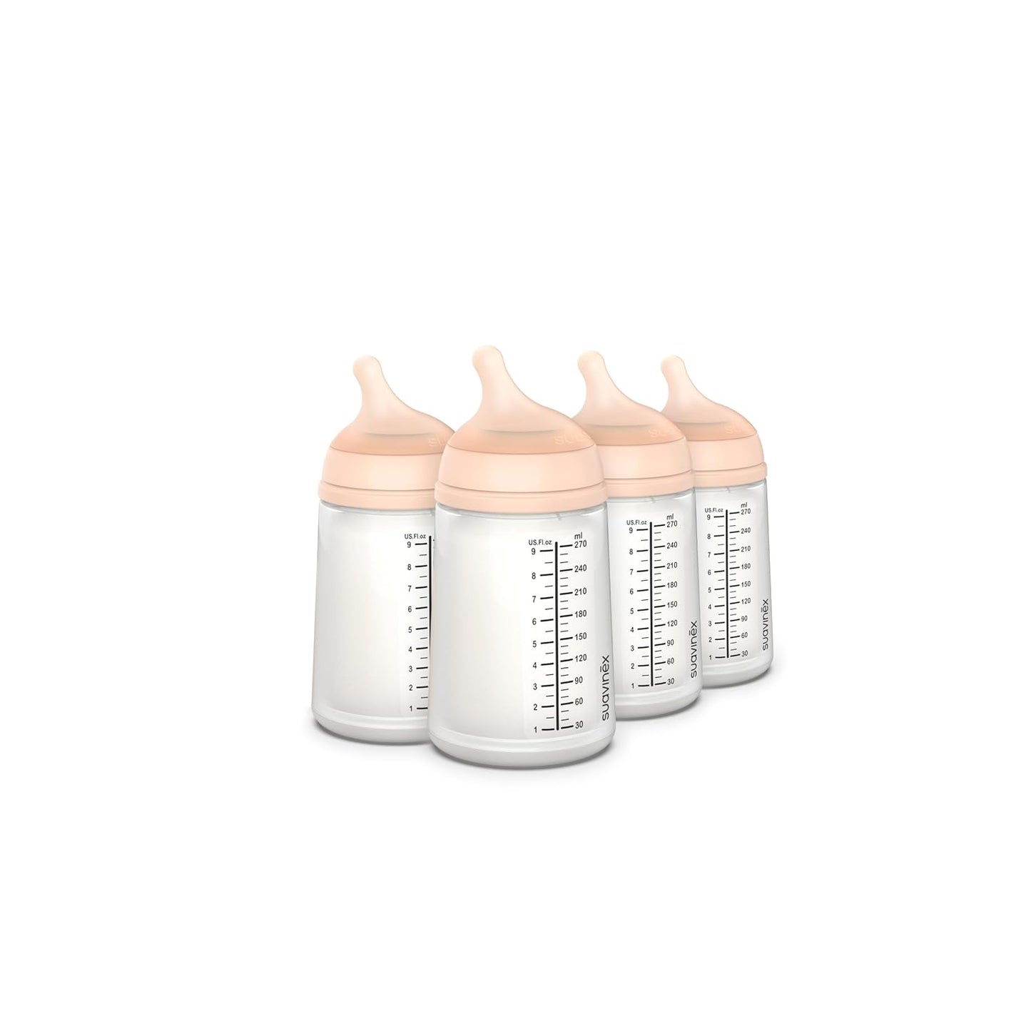 Suavinex Zero Zero Anti Colic Baby Bottle, No 1 Spanish Baby Bottle Brand, Minimizes Bottle Rejection & Nipple Confusion, Perfect for Breastfeeding Babies, 6oz/180mL, Deep Tone, Adaptable Flow Nipple