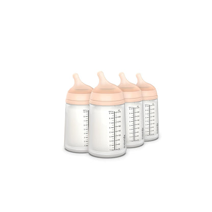 Suavinex Zero Zero Anti Colic Baby Bottle, No 1 Spanish Baby Bottle Brand, Minimizes Bottle Rejection & Nipple Confusion, Perfect for Breastfeeding Babies, 6oz/180mL, Deep Tone, Adaptable Flow Nipple
