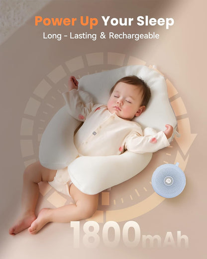Dreamegg Portable Noise Machine for Baby Adult, Features Powerful Battery, 21 Soothing Sound, Noise Canceling for Office & Sleeping, Sound Therapy for Home, Travel, Registry Gift, Classic White