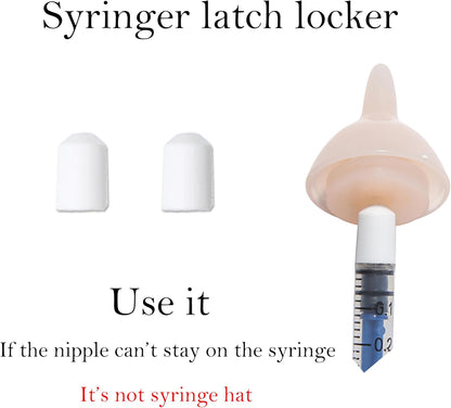 Doggiema Feeding Nipple and Syringes,Puppy Kitten Nipple for Nursing, Newborn Baby Dog Cat Rabbit Feeding Nipple with Nipples Feeder Kit (2)