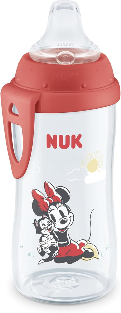 NUK Active Sippy Cup, 10 oz, 2 Pack, Disney's Cars, Lightning McQueen, BPA-Free, Spill-Proof, Transition Cup