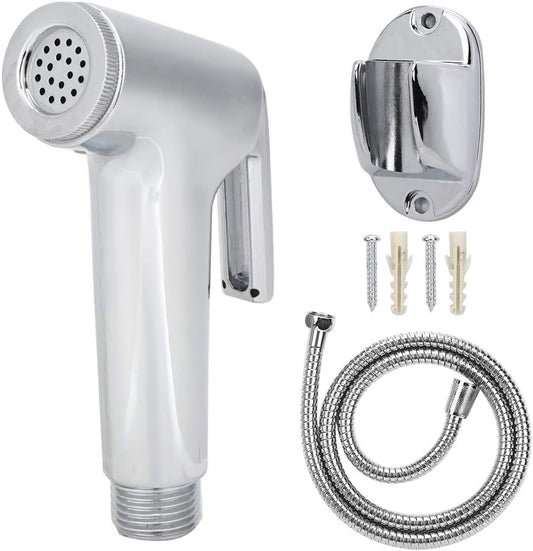 Handheld Bidet Sprayer for Toilet, High Pressure Sprayer Kit, 3Pcs/Set Electroplating Bidet Sprayer Spray Bracket Hose for Feminine Wash Baby Diaper Cloth Washer Cleaner Pet