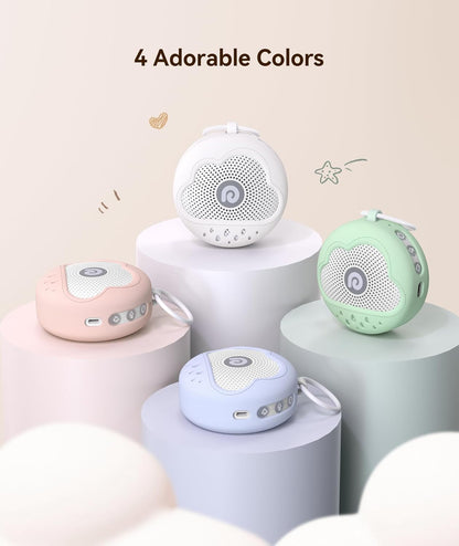 Dreamegg White Noise Machine - Portable Sound Machine Baby with Safe Silicone Cover, Features Powerful Battery, 21 Soothing Sound, Noise Canceling for Sleeping, Baby Registry Gift, Nursery(Blue)