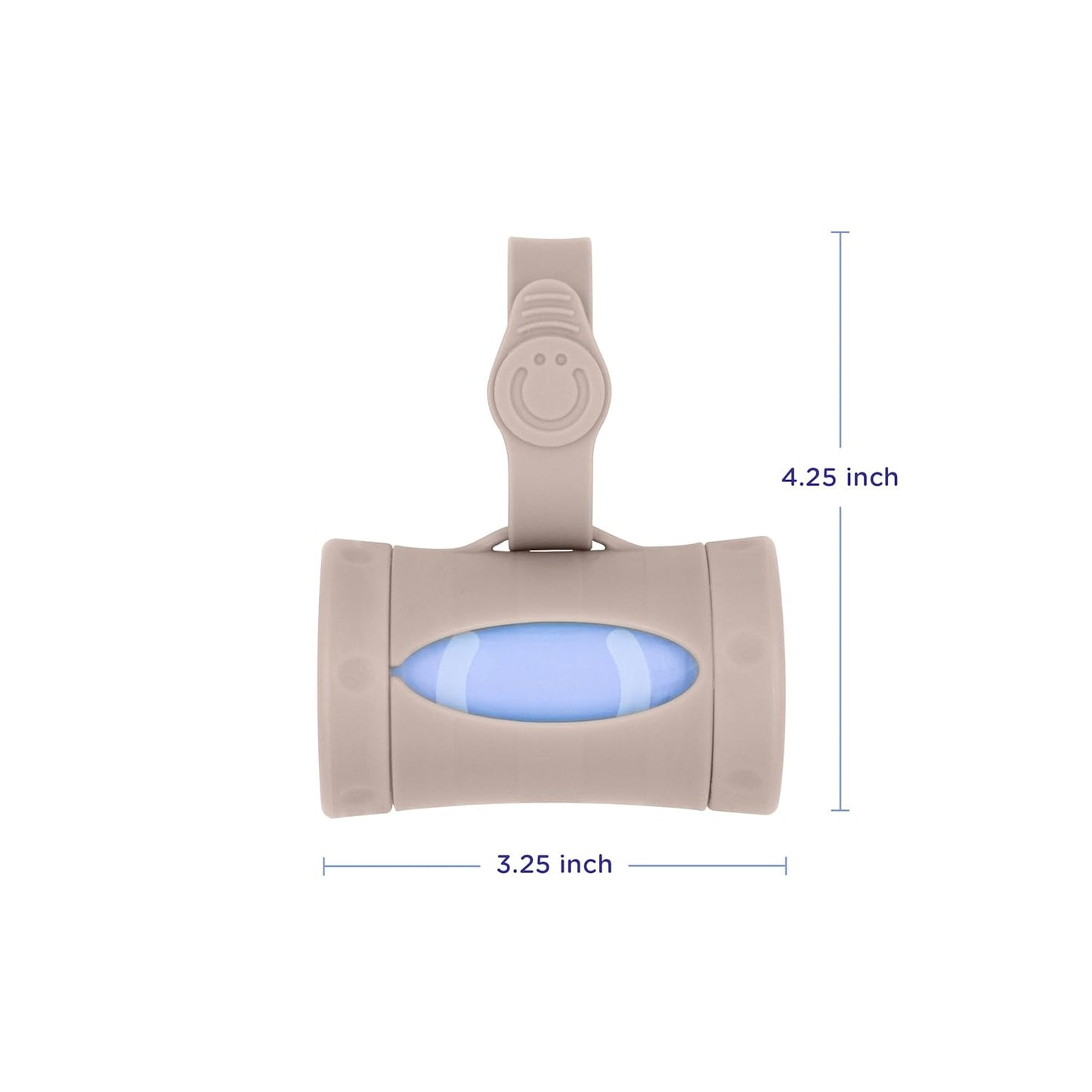 Ubbi Retractable On the Go Bag Dispenser for Travel, Diaper Bag Accessory Must Have for Newborn, Helpful Item, Baby Gift, Lavender Scented, Gray