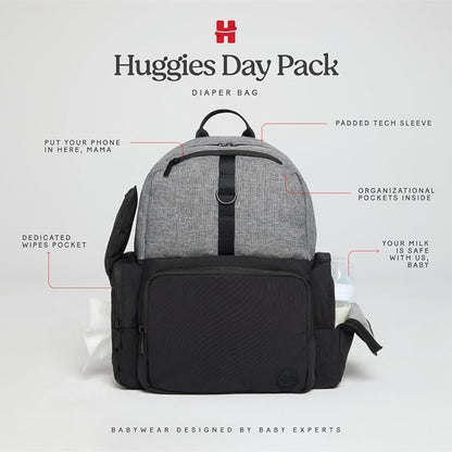 HUGGIES Unisex-adult Day Pack Diaper Backpack, Bridal Rose/Two Tone, One Size