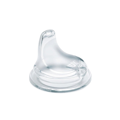 NUK Replacement Silicone Spout for Select NUK Cups, Spill-Proof, Soft Spout, Dishwasher-Safe, BPA-Free, Clear, Pack of 3