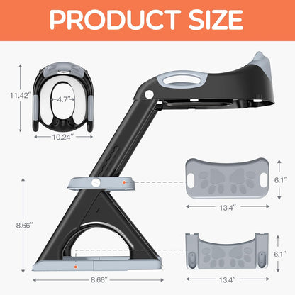Potty Training Seat, SKYROKU Upgrade Toddler Toilet Seat for Kids Boys Girls, 2 in 1 Potty Training Toilet, Splash Guard Anti-Slip Pad Step Stool,New Sector-Shape Stabilized Base (8899+Grey)