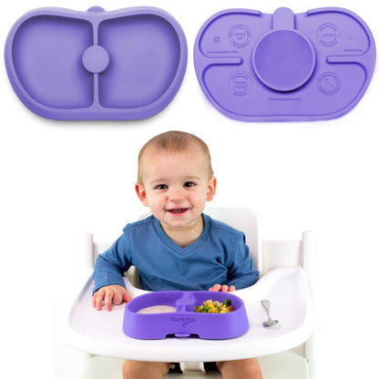 Nummy BOWL - Pure Silicone Bowl with Hidden Suction Cup for Babies and Toddlers | BPA and Phthalate Free | Microwave and Dishwasher Safe | Great Baby Gift (Blue, Puppy Pal Collection)