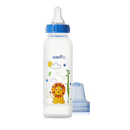 Classic Prints Polypropylene Bottles for Baby, Infant and Newborn - Blue/Green/Teal, 8 Ounce (Pack of 12)