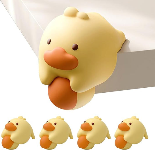 Corner Protectors Guards 4-Pack Soft Edge Guards Adhesive Furniture Corner Guards Edge Safety Bumpers - Baby Proof Bumper Cushion to Cover Sharp Furniture Table Edges (Duck)
