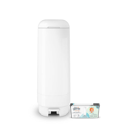 Diaper Genie Signature Pail Includes 1 Easy Roll Refill with 18 Bags | Holds Up to 846 Newborn-Sized Diapers Per Refill