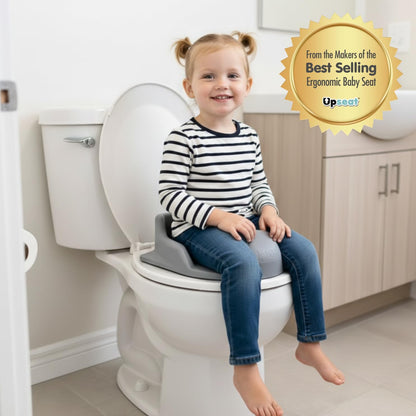 Upseat Soft-Sit Potty Training Seat for Toddlers – Soft Squishy Foam Toddler Toilet Seat with Backrest, Splash Guard & Anti-Slip Base, Non-Toxic Kids Potty Seat, Made in Canada
