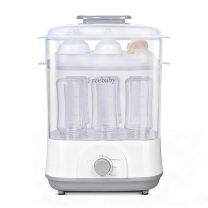 Freebaby Baby Bottle Sterilizer and Dryer,4 in 1 Electric Steam Sanitizer and Dryer for All Baby Bottle,Bottle Sanitizer for Pacifiers&Breast Pump Accessories,8 Bottles Capacity
