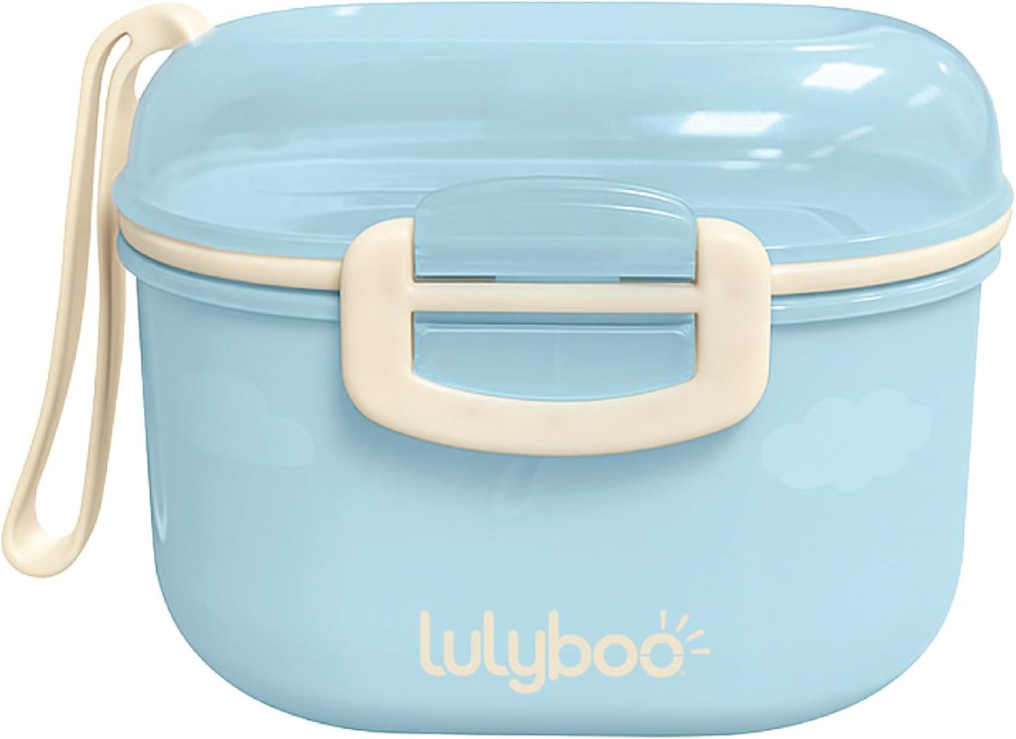 Lulyboo Baby Formula Milk Powder Container - Travel-Friendly, Airtight Storage with Scoop & Spork, Compact BPA-Free, Easy-to-Clean Portable Baby Feeding Accessories (Clay)
