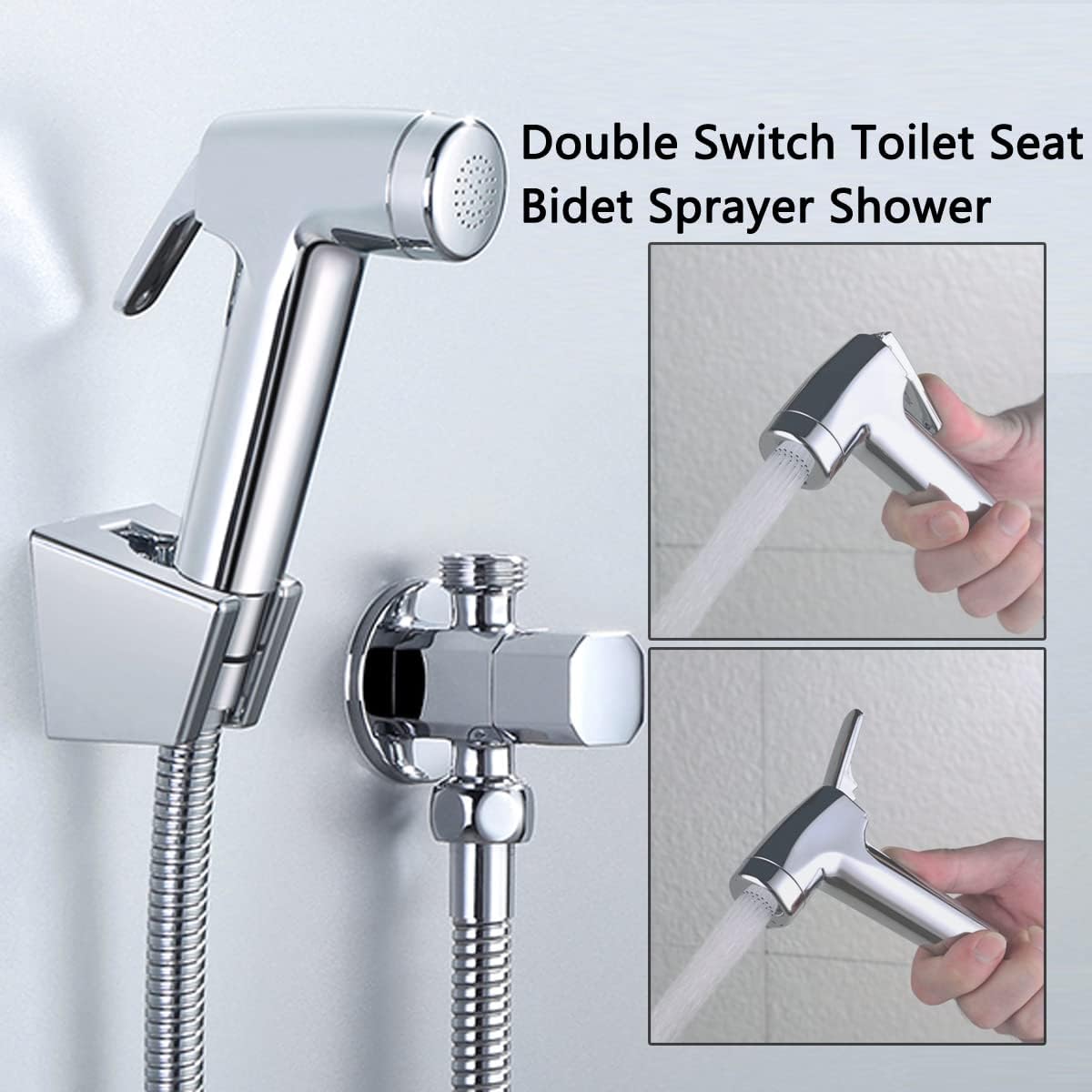 LikeHome Bidet Sprayer for Toilet - Cloth Diaper Sprayer Shattaf Handheld Bidet Rinse Spray Head - White (Without T-Adapter)