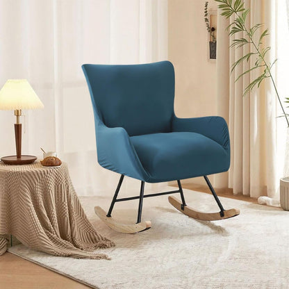 Nursery Rocking Chair Cover Stretchable Glider Chairs Cover Slipcovers Printed Rocking Accent Armchair Slipcover for Living Room Bedroom Offices, 03