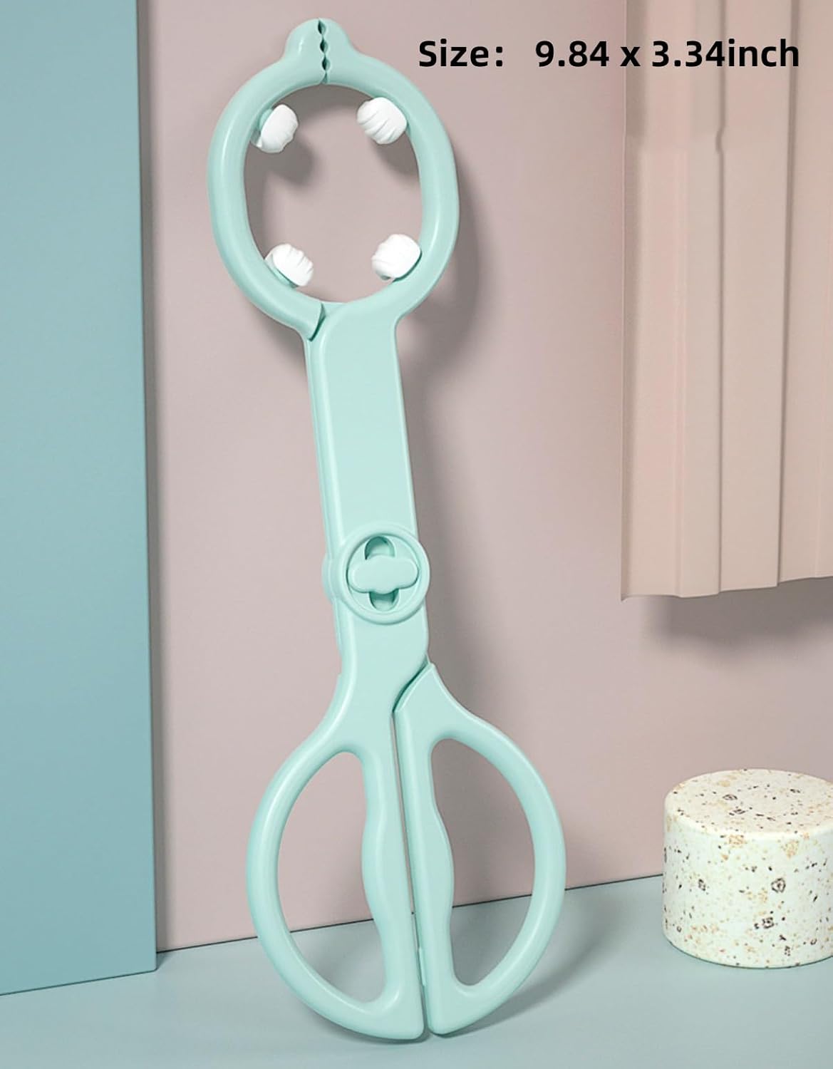 Baby Bottle Tong, Anti-Slip Pacifier Bottle Tongs, Silicone Baby Safety Bottle Holder, Scissor Design Multi-Functional High-Temperature Resistant Tong, Pink