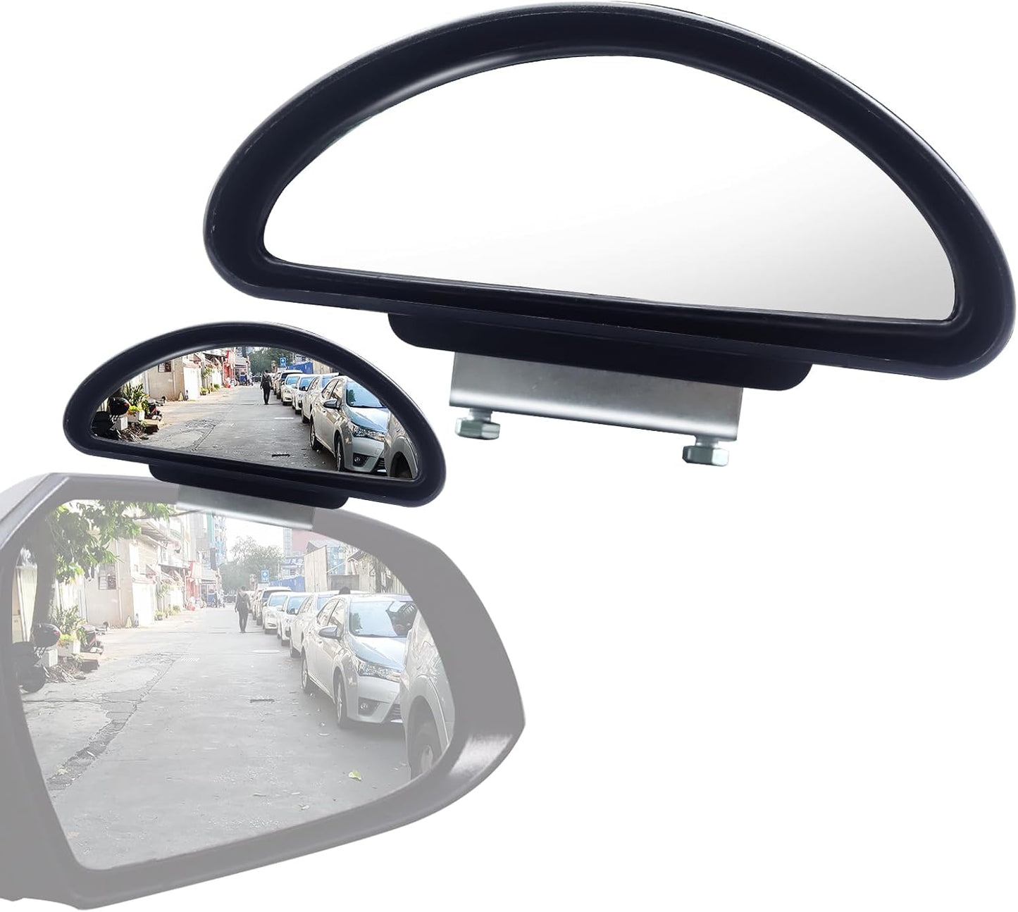 Blind Spot Mirror Adjustable 360 Degree Car Side Mirror, HD Glass Rear View Exterior Accessories Frame Thickness Less than 5MM for Car SUV (long-armed Right)