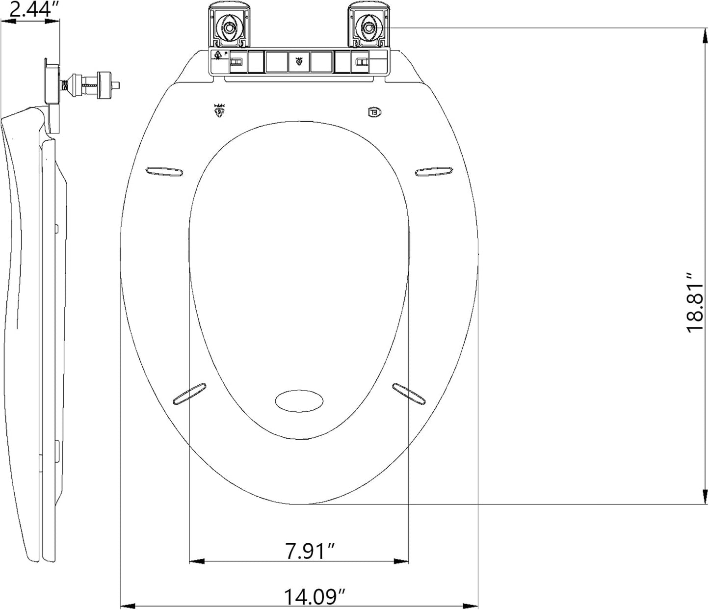 Toilet Seat Round,Toilet Seat with Toddler Seat Built in, Potty Training Toilet Seat Round Fits Both Adult and Child, with Soft Close,Easy Install and Clean - White, Round