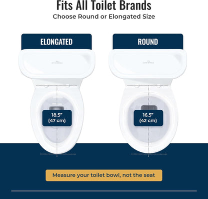 BATH ROYALE Potty Training Seat - Soft Close, Kingsport BR721-00, Elongated White, Adult & Child Combo