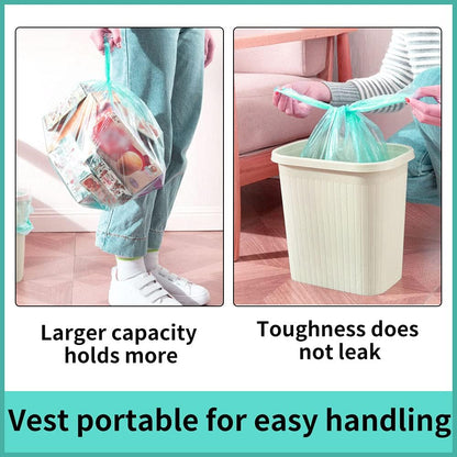 Handle Trash Bags 4 Gallon 100 Counts Small Garbage Bags for Office,Kitchen,Bedroom Waste Bin, Rubbish,Trash Can Liner