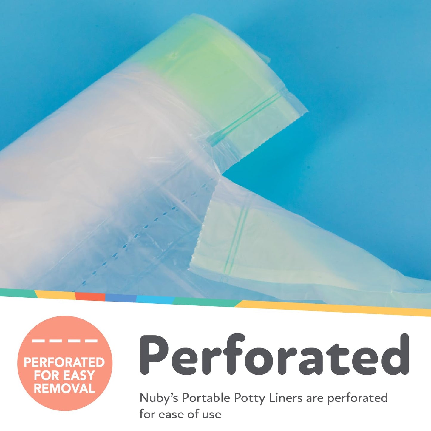 Nuby On-The-Go Portable Potty Seat - Travel Toilet Seat for Boys and Girls 18+ Months - Includes Storage Bag and Disposable Potty Liners - Toddler Travel Essentials - Toddler Potty Training Toilet