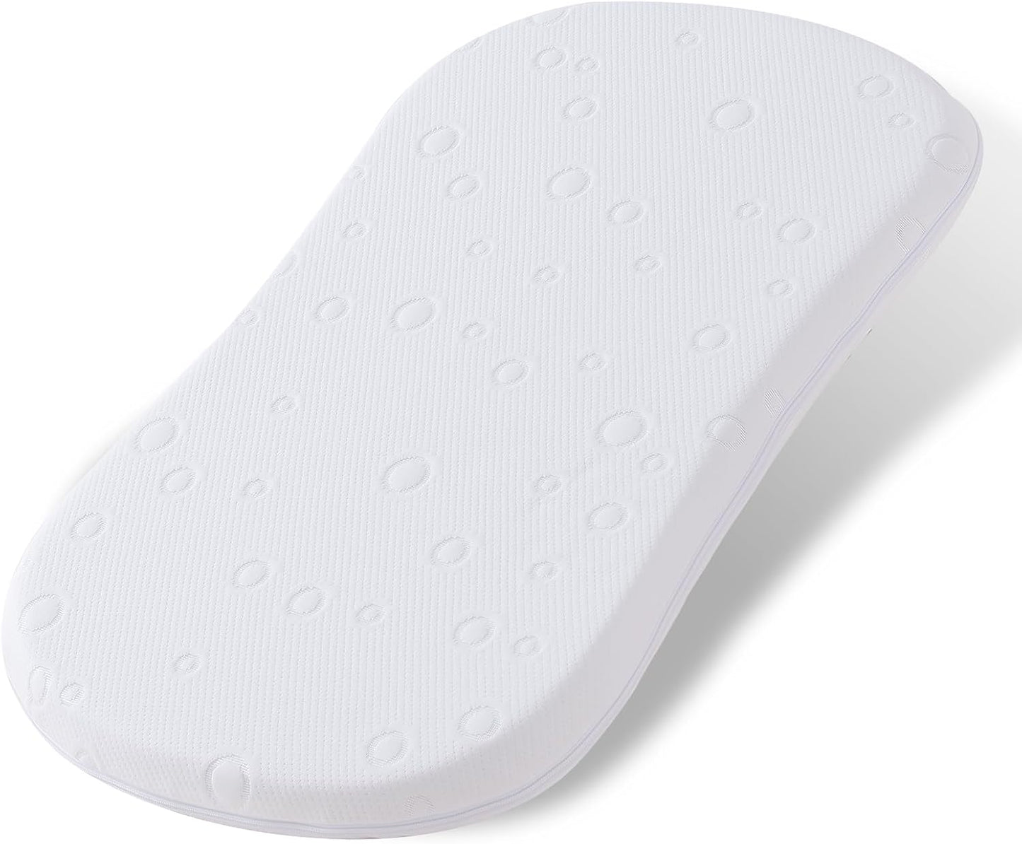 Baby Bassinet Mattress Pad, 41" x 29" x 2" Dual Sided Gel Memory Foam Mattress with Breathable Removable Soft Cover Fit for 4moms Breeze Plus Portable Playard