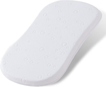 Baby Bassinet Mattress Pad, 41" x 29" x 2" Dual Sided Gel Memory Foam Mattress with Breathable Removable Soft Cover Fit for 4moms Breeze Plus Portable Playard
