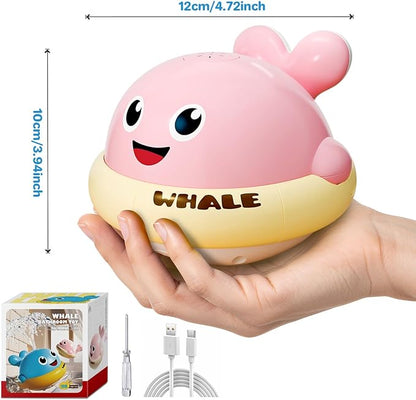 Bath Toys for Kids Age 1-3, Light Up Baby Bath Toys for 1 2 3 Year Old Girl, Pool Water Toys for Toddlers Whale Bathtub Toys for 1 2 3 Year Old Boys & Girls Birthday Gifts (Pink)