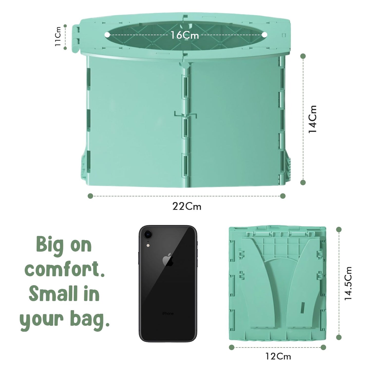 Teo - Portable Toddler Travel Potty – Foldable, Lightweight, Leak-Proof Toilet for Kids with Travel Bag & Disposable Liners – Compact Potty Chair for Home & On-the-Go Use (Sailboat Blue)